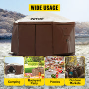 Bild in Galerie-Viewer laden, Amocart Pop-up Camping Gazebo Camping Canopy Shelter 6 Sided 12' x 12' / 10' x 10' Sun Shade Tents & Canopies Camping & Hiking