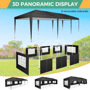 Load image into Gallery viewer, 10x30ft Pop Up Canopy Tent with 8 Sidewalls Tents for Party Waterproof Camping Canopy,Outdoor Portable Gazebo for Backyard
