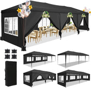 Load image into Gallery viewer, 10x30ft Pop Up Canopy Tent with 8 Sidewalls Tents for Party Waterproof Camping Canopy,Outdoor Portable Gazebo for Backyard