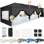 Load image into Gallery viewer, 10x30ft Pop Up Canopy Tent with 8 Sidewalls Tents for Party Waterproof Camping Canopy,Outdoor Portable Gazebo for Backyard