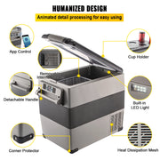 Charger l'image dans la visionneuse de galerie, Amocart 20L 22L 35L 45L 55L Car Refrigerator Mini Fridge Freezer Portable Compressor Cooler DC 110-240V Ice Box for Camping