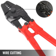 Bild in Galerie-Viewer laden, Amocart 24/30Inch Wire Rope Swager Crimper Tool Insulated Handle Aluminum Copper Cable Fishing Sleeves Cutter Crimping Pliers