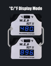 Bild in Galerie-Viewer laden, WEP 927-II 2 Helping Hands Electric Soldering Iron Station Digital Display 60W Soldering iron Kit Temperature Adjust Welding Too