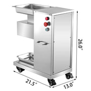 Charger l'image dans la visionneuse de galerie, Amocart 500Kg/H Electric Meat Slicer 750W Commercial Meat Cutter 3mm Stainless Steel Blades Food Cutting Slicing Machine