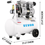 Load image into Gallery viewer, Amocart 25/60L Air Compressor 110V/240V Silent Oil-Free Compressor 750W 1 HP For Home Repair Tire Inflation Whisper Compressor