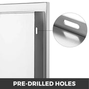 Load image into Gallery viewer, SucceBuy Stainless Steel BBQ Cabinet Access Door W/ Recessed Handle for Indoor/Outdoor Kitchen BBQ Island Kitchen Sink Fireplace