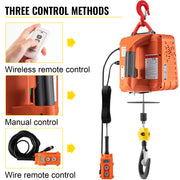 Charger l'image dans la visionneuse de galerie, Amocart 500kg/1100lbs Electric Hoist Winch Portable Crane 25ft Lifting Height Wired Remote Control for Transportation