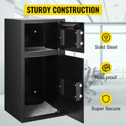 Charger l'image dans la visionneuse de galerie, Amocart 33" Double Door Safe Deposit Box Secret Hidden Piggy Bank Steel Separate Storage Space Electronic Lock for Office Home