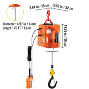 Charger l'image dans la visionneuse de galerie, Amocart 500kg/1100lbs Electric Hoist Winch Portable Crane 25ft Lifting Height Wired Remote Control for Transportation