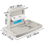 Bild in Galerie-Viewer laden, Amocart Baby Changing Station Commercial Wall Mount Baby Diaper Changing Table Fold Down Vertical Restroom Baby Changing Table