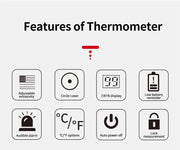 Charger l'image dans la visionneuse de galerie, UNI-T Infrared Thermometer UT306S UT306C Non-contact Industrial Laser Digital Temperature Meter Temperature Gun Tester -50-500