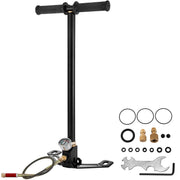 Charger l'image dans la visionneuse de galerie, Amocart 3 Stage PCP Pump 30MPa 4500PSI Pressure Gauge Air Hand Stirrup Pump for Car Bicycle Tire Scuba Tank Paintball Filling