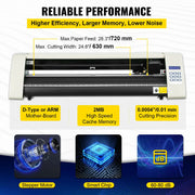 Bild in Galerie-Viewer laden, Amocart 28Inch Vinyl Cutter/Plotter Sign Cutting Machine Software 3 Blades Backlight LCD Display White SIGNMASTER Software