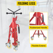 Charger l'image dans la visionneuse de galerie, Amocart Pipe Holding Stand Folding Tripod Jack 3 Types Heights 12in Pipeworking Supporting Clamped Tool with Roller Head