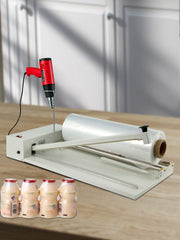 Bild in Galerie-Viewer laden, Amocart 12/18/24in Shrink Wrap Sealer Laminating Machine W/ Heat Gun 1800W Film Available Roll For PVC POF Film Books Toys Food