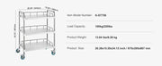 Load image into Gallery viewer, Amocart Lab Trolley 3-Layer Rolling Cart Metal Mobile Trolley 220 lbs Weight Capacity for Lab Clinic Beauty and Salon