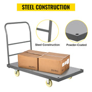Bild in Galerie-Viewer laden, Amocart Platform Truck 2000lbs Capacity Steel flatbed Tool Cart 47" x 24" x 32" Flat Dolly Hand Trucks with 5" Nylon Casters