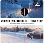 Bild in Galerie-Viewer laden, Amocart Driveway Markers 48 inch 0.4 inch Diameter Fiberglass Poles Snow Stakes For Parking Lots Walkways Easy Visibility