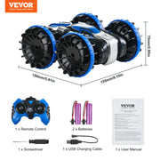 Charger l'image dans la visionneuse de galerie, Amocart Blue/Yellow Amphibious RC Car Boat 2.4GHz 12 km/h Electric Remote Control 360° Rotating Stunt Car Water Beach Pool Toys