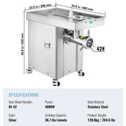 Charger l'image dans la visionneuse de galerie, Amocart Meat Grinder 22 Lbs/Min Capacity Electric Meat Grinders w/ Blade Grinding Plate Sausage Maker for Kitchen Home Use