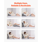 Charger l'image dans la visionneuse de galerie, Amocart Bed Wedge Pillow 3 Pcs Adjustable Orthopedic Bed Wedge Set Post Surgery Pillow for Acid Reflux Back Pain Snoring Relief