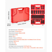 Load image into Gallery viewer, Amocart in Drive Impact Socket Set Impact Sockets Different SAE and Various Sizes with Extension Bars Cr-V Steel Carrying Case