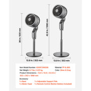 Load image into Gallery viewer, Amocart 7in/9in/18in Pedestal Fan with DC Motor Remote Control 9/12 Speeds & 3/4 Modes Adjustable Height for Home Living Room