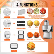 Charger l'image dans la visionneuse de galerie, Amocart Electric Vegetable Slicer 4 in 1 Multifunctional Food Cutter Vegetable Chopper for Slicing Shredding Dicing Slitting