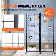 Load image into Gallery viewer, Amocart Grid Wall Panels Tower Wire Gridwall Display Racks Double Side Gridwall Panels for Art Craft Shows Retail Shop w/ Hooks