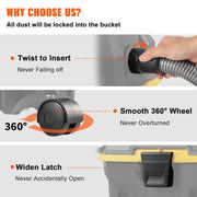 Charger l'image dans la visionneuse de galerie, Amocart Portable Wet and Dry Vacuum Cleaner 15L For Car & Home Appliance 1200W Power Strong Suction Vacuum Cleaner & Air Blower