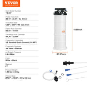 Bild in Galerie-Viewer laden, Amocart 6.5L/15L Pneumatic Fluid Extractor with Suction Hose Oil Changer Fuel Pump for Automotive Fluids Vacuum Evacuation