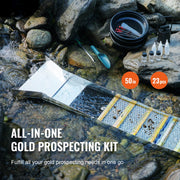 Charger l'image dans la visionneuse de galerie, Amocart 50" 12" Complete Sluice Box Gold Panning Kit Aluminum Alloy Gold Mining Equipment 23/16 PCS Gold Prospecting Kit