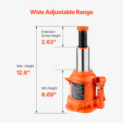 Charger l'image dans la visionneuse de galerie, Amocart Hydraulic Bottle Jack 20/30/50 Ton Welded Bottle Jack with 3-Section Long Handle, for Car Pickup Truck RV, Auto Repair