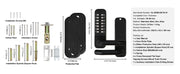Bild in Galerie-Viewer laden, Amocart Mechanical Keyless Entry Door Lock Single/Double -Sided 14 Digit Keypad and Handle Embedded