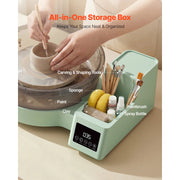 Charger l'image dans la visionneuse de galerie, Amocart 450W Pottery Wheel 14" and 11" Turntables with Foot Pedal 30-300 RPM Adjustable Speed for Beginners DIY Clay Art Craft