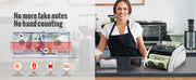 Charger l'image dans la visionneuse de galerie, Amocart 1000Pcs/Min Money Counter Business Cash Register Euros Bills Fake Banknote Detector by UV & MG Function for Banks Shops