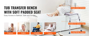 Bild in Galerie-Viewer laden, Amocart Tub Transfer Bench for Bathtub Shower Seats Lightweight Shower Bench with Non-Slip Bath Seats with Armrest and Backrest