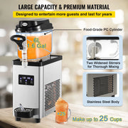 Charger l'image dans la visionneuse de galerie, Amocart 6L/1.6 Gal Commercial Slushy Machine 300W 25 Cups Single-Bowl Stainless Steel Margarita Smoothie Frozen Drink Maker