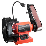 Bild in Galerie-Viewer laden, Amocart 8" Bench Grinder & 2" x 28" Belt Sander Combo 350W Professional Sanding Machine with LED Work Light for Metalworking