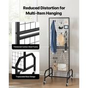 Bild in Galerie-Viewer laden, Amocart Grid Wall Panel Wire Grid Panels Display Rack Movable Art Display Shelf with Wheel Carbon Steel Gridwall for Craft Show