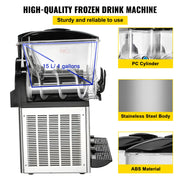 Bild in Galerie-Viewer laden, Amocart 45L Commercial CoSlushy Machine Intelligent LED Control Panel Drink Dispenser Juicer Beverage Granizing Smoothie Maker