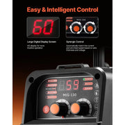 Bild in Galerie-Viewer laden, Amocart MIG Welder 130Amp Mig Welding Machine 3-in-1 Portable Mig Welder with IGBT Inverter Technology Digital Display Screen