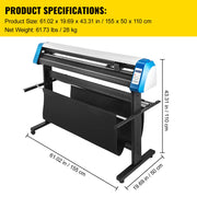 Charger l'image dans la visionneuse de galerie, Amocart 53"/34"/28"4MB Semi-Automatic Cutter Vinyl Cutting Plotter Machine Laser Positioning 3 Interface W/ SIGNMASTER Software