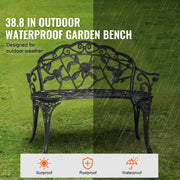 Bild in Galerie-Viewer laden, Amocart Outdoor Bench Wooden Metal Garden Bench for Outdoors 480 lbs Load Capacity Bench Outdoor Garden Park Bench