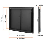 Bild in Galerie-Viewer laden, 【Premium】SucceBuy BBQ Access Door Double Outdoor Kitchen Stainless Steel Flush Mount Door for BBQ Island Grilling Station Outsid