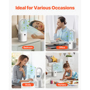 Bild in Galerie-Viewer laden, Amocart Desk Fan Bladeless 12.99 In Kids-Friendly Personal Portable Desk Fan 6-Speed USB Quiet Cooling Small Tower Fan for Home