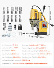 Bild in Galerie-Viewer laden, Amocart Magnetic Drill Boring Diameter Portable Electric Mag Drill Press Drilling Machine Metal Surface Industrial Improvement