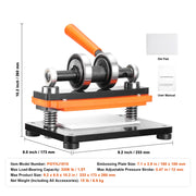 Load image into Gallery viewer, Amocart Leather Cutting Machine Embossing Plate Manual Die Cutter 0.47 in Pressure Stroke Leather Embossing Machine