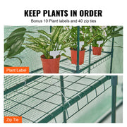 Load image into Gallery viewer, Amocart 4.6x4.6x6.6ft Walk-in Greenhouse with Shelves High Strength PE Cover with Zipper Door Suitable for Planting and Storage
