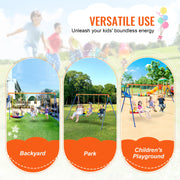 Bild in Galerie-Viewer laden, Amocart Swing Sets for Backyard 600lbs Capacity Swing Set with 1 Saucer Swing Seat 2 Belt Swing Seats Swingset Outdoor for Kids